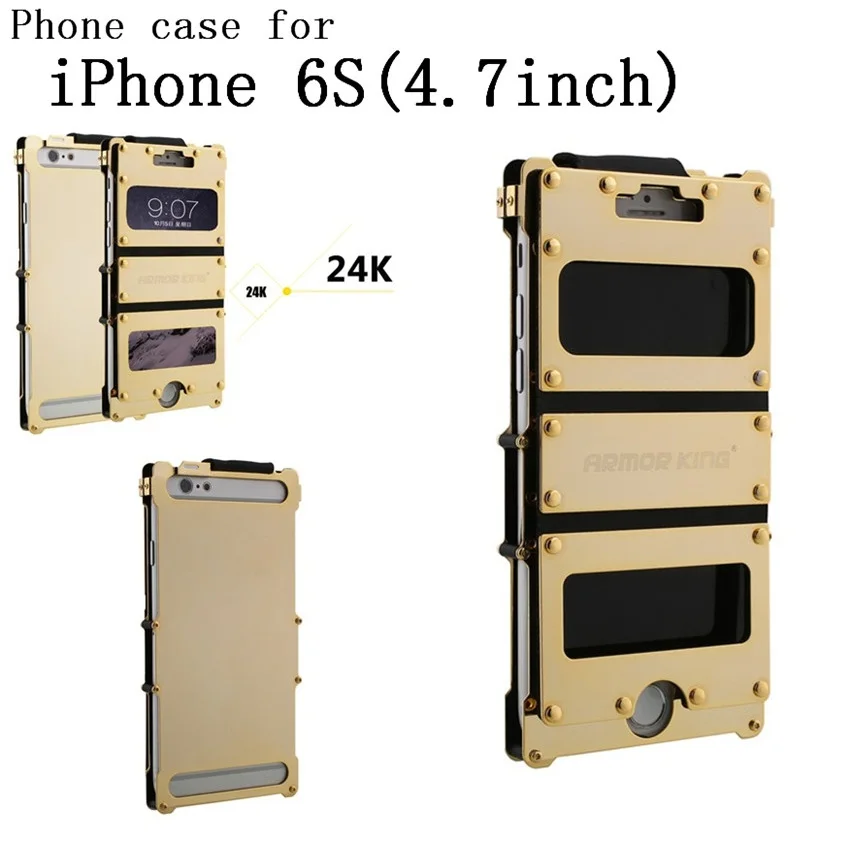 R-JUST Роскошный Алюминиевый металлический чехол для Apple iPhone 6S защитный с твердой