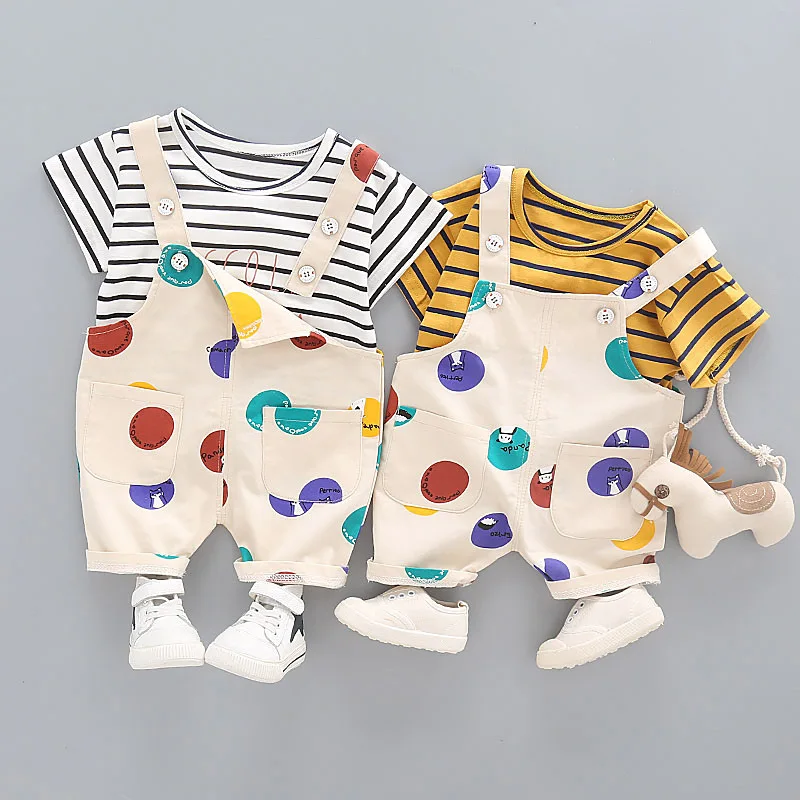 

New Kids'Suit 2019 High Quality All Cotton Short Sleeve T-shirt Short Skirt Suit for Summer babys