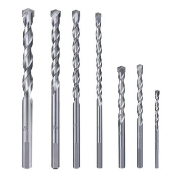 

7PCS Masonry Drill Bit Set with Sandblasting Surface Treatment, Drills Through Concrete,Masonry, Carbide Tipped Bits, Round Sh