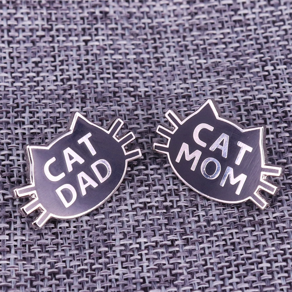 

Cat Mom, Cat Dad Pin for Cat Lovers cute gift ideas Family Father's Gifts Set