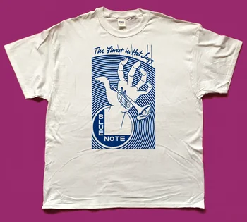 

BLUE NOTE The Finest In Hot Jazz - Screenprinted Tribute T Shirt Print T-Shirt Mens Short Print Tee Shirts
