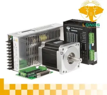 

DE SHIP 1axis Nema 34 stepper motor 1090oz.in 34HS9840 &Driver DM860A CNC l longs motor