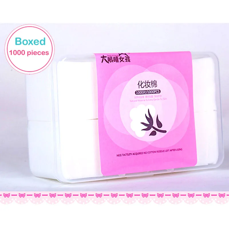 

1000Pcs Box-packed Cotton Pads Makeup Cotton Wipes Soft Makeup Remover Pads Facial Cleansing Paper Wipe Skin Care Tools