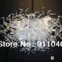 Горячая Матовые Белые люстры выдувное стекло ручной работы led Art люстра освещение Декор для гостиной