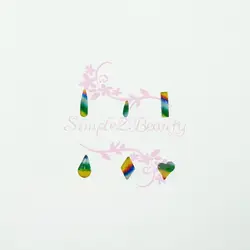 100 шт./лот цветов радуги, Цвет стеклянные фальшивые бриллианты Flatback 3D для маникюрных салонов украшения для маникюра ремесла украшения