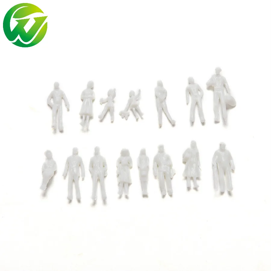 T8V8 Model People Figures Scale 1:200 Pack of Approx.100pcs White Assorted Style 