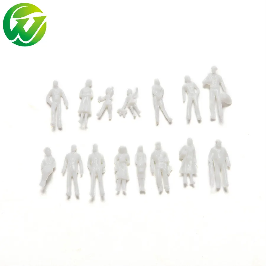 

300pcs 1:100 1:150 1:200 MIXED miniature white figures Architectural model human scale HO model ABS plastic peoples