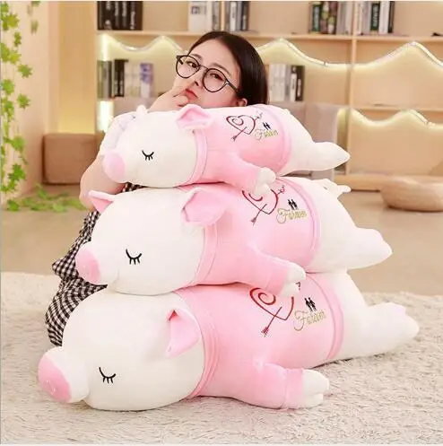 

WYZHY New Year Gift Mascot Down Cotton Cute Soft Pig Doll Plush Toys Send Friends Children's Birthday Gifts 100cm