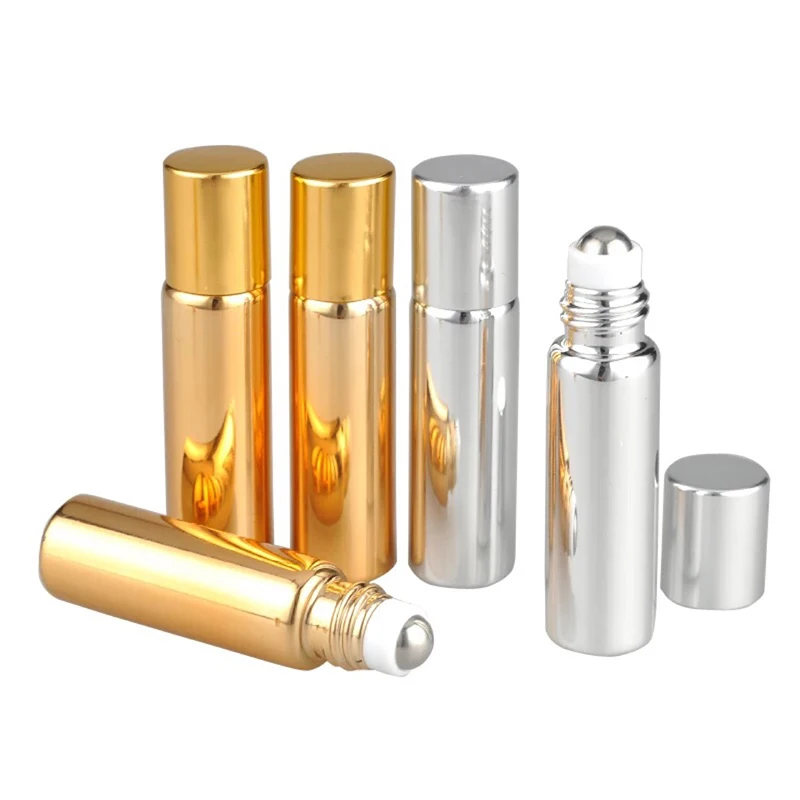 Roller Ball Refillable Smeared Essential Oil Massage UV Travel Empty Mini 5ml/10ml Separate bottles Glass Bottle Perfume