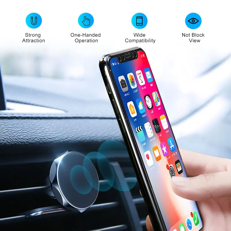 Magnetic Phone Holder for Xiaomi Pocophone F1 Huawei Car GPS Air Vent Mount Magnet Cell Phone Stand Holder for iPhone 7 Samsung