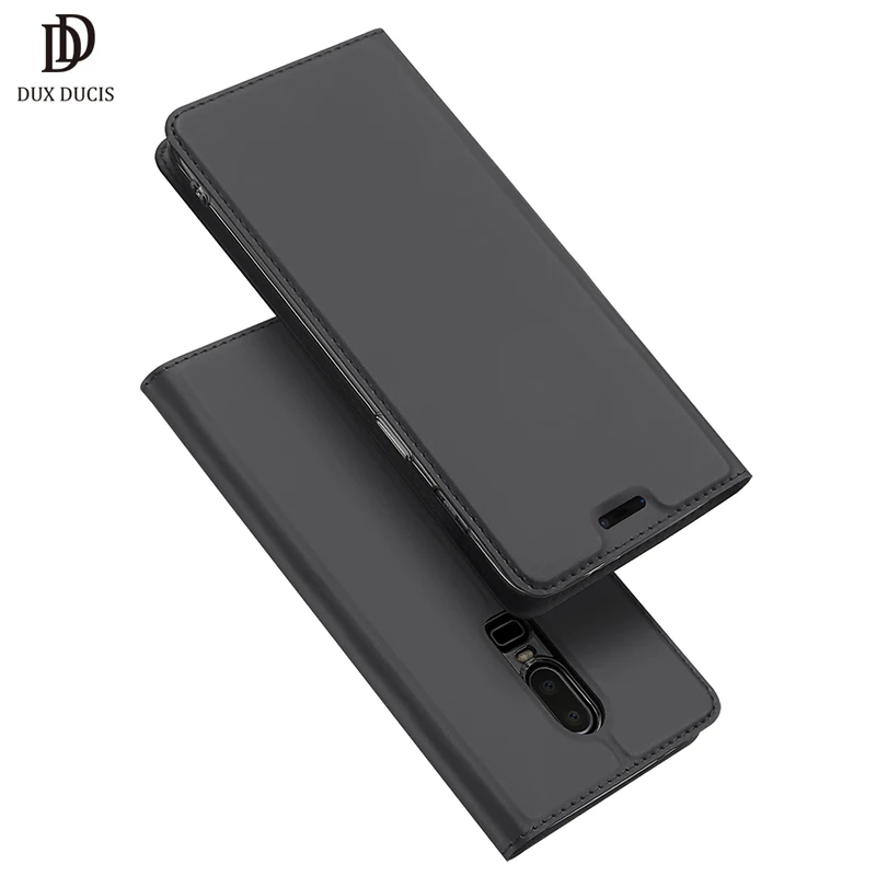 

DUX DUCIS Luxury Leather Flip Case for OnePlus 6 6T Stand Book Wallet Cover for One Plus 6 T Oneplus6 Phone Coque New