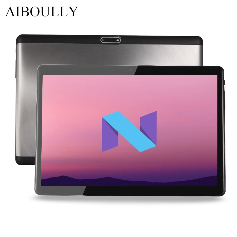 Aiboully оригинальный Android 7 планшет 10 1 дюйма Восьмиядерный 4G RAM 2.5D 1920x1200 FM A GPS