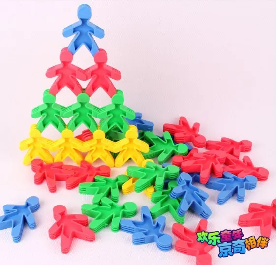 

Candice guo! Hot sale colorful plastic toy blocks figures shape DIY educational toy
