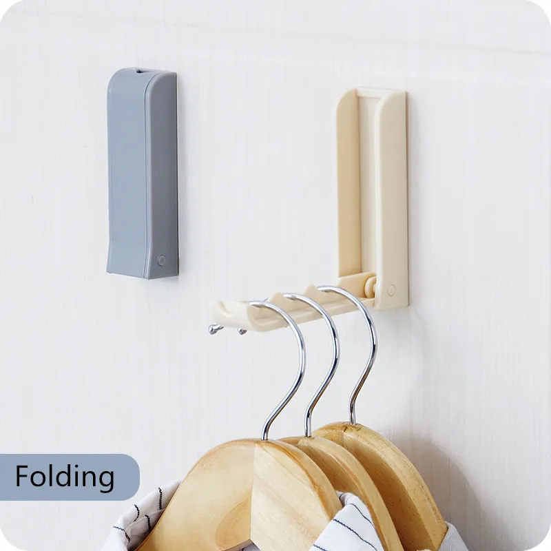 Hook the folding door Household invisible coat hook plastic hanging