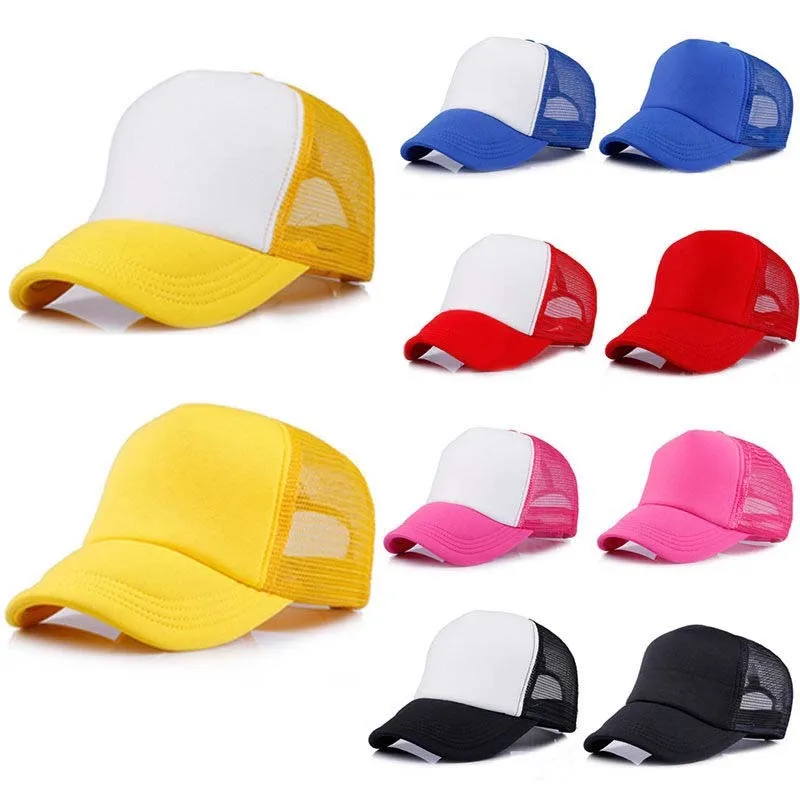 Пустые летние мужские Регулируемые дышащие однотонные повседневные бейсбольные кепки женские уличные кепки для водителя грузовика сетчатые бейсболки солнцезащитные шапки