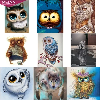 

Meian,Full,5D DIY Diamond Painting Animal,Diamond Embroidery,"Owl/Cat/Wolf",Cross Stitch,3D,Mosaic Diamont accessories sale