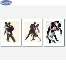 DIY алмазная живопись танцующая пара, фото на заказ полная квадратная Алмазная вышивка крестиком Алмазная мозаика Триптих домашний декор