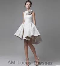 Neue Ankunft Elegante Cocktailkleid 2016 Spitze Weg Von Der Schulter High Low Party Kleider Kurze Kleider Vestido De Festa Curto