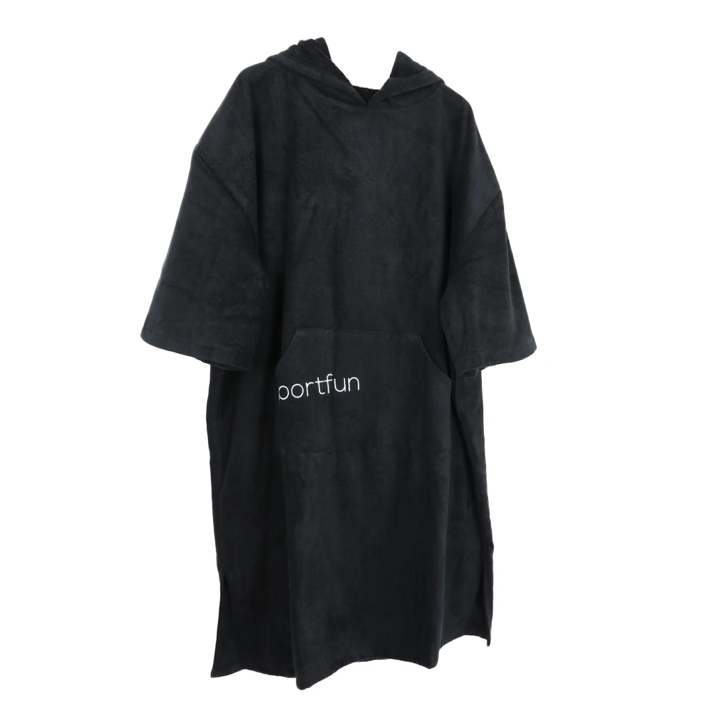 Microfiber Wetsuit Changing Robe Poncho with Hood, Quick Dry Hooded Towels for Swim, Beach Surf Poncho Compact & Lightweight