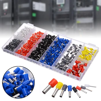 

685pcs Mixed Wire Crimp Connector Insulated Cord Pin End Tube Terminal Tool Kit Se 0.5-10mm² End Sleeve Cable Lugs