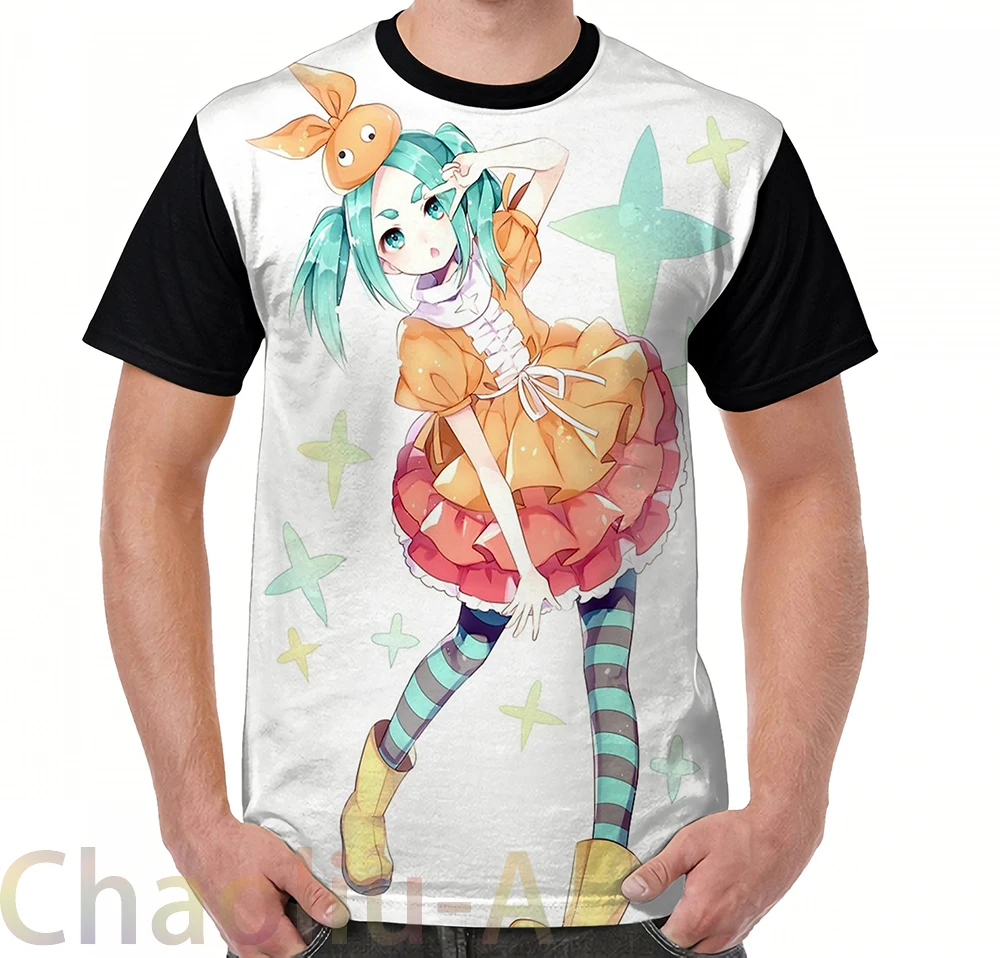 

Monogatari - Yotsugi T-Shirt men funny printed t shirt women tops tees Short Sleeve Casual tshirts