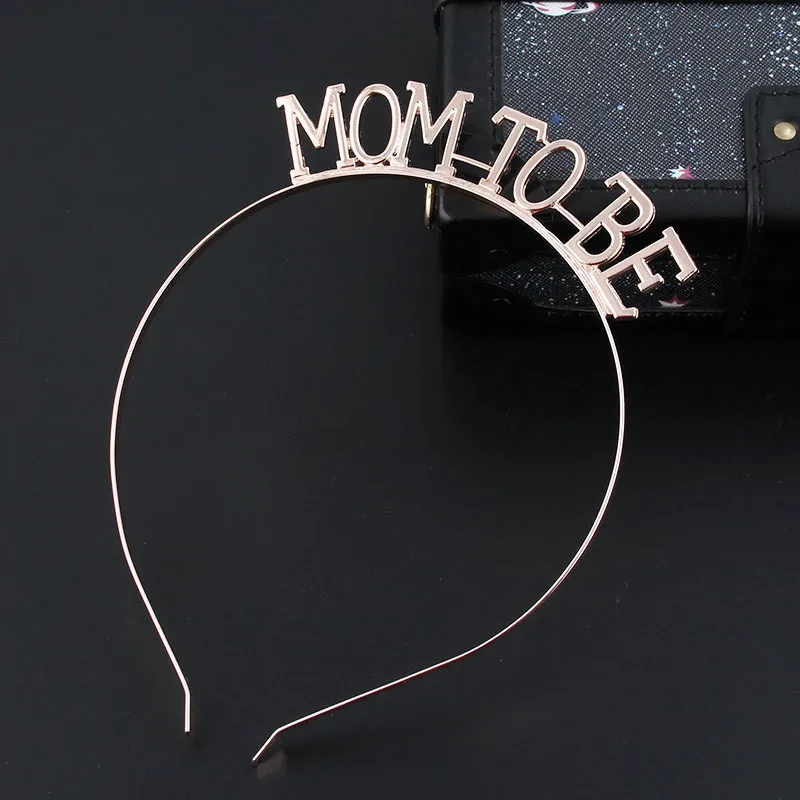 

Rose Gold Silver Mom To Be Tiara Crown Headband for Baby Shower Boy Girl Gender Reveal Party Pregnancy Announcement Decorations