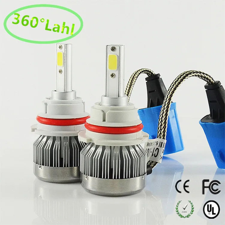 

2017 9007 C1 CAR LED Headlights COB 60W 6000LM/SET AUTO MOTOCYCLE HEADLIGHT HEADLAMP KIT Front Bulb Automobiles Headlamp 6000K