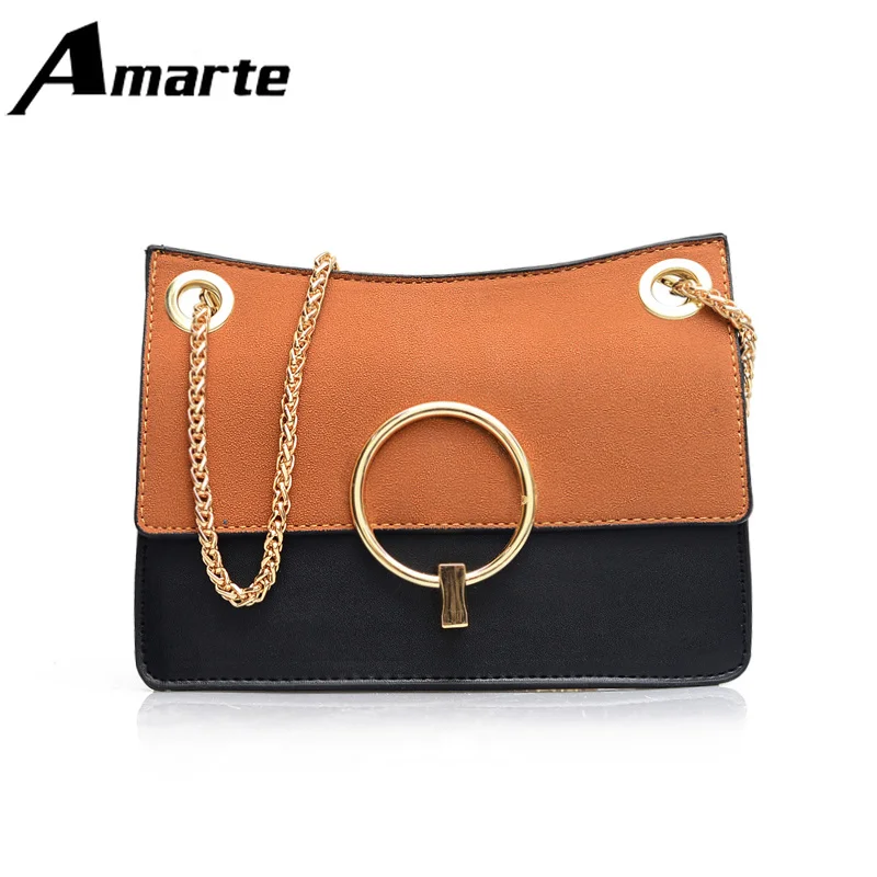 

2019 New Ladies Fashion Shoulder Bag Stitching Two-color Atmosphere Beautiful Ladies Casual Wild PU Shoulder Bag