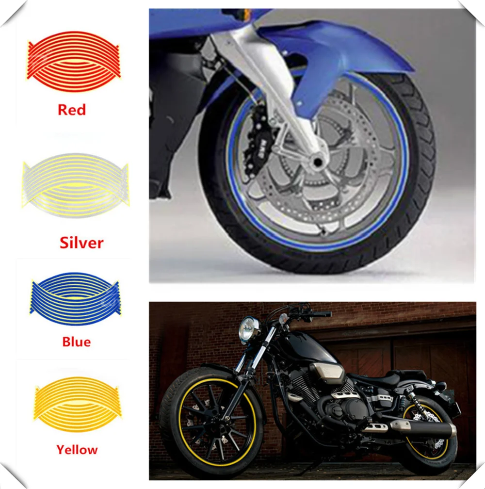

Motorcycle modeling wheel sticker reflective applique edge tape for YAMAHA YZF 600R Thundercat R1 R6 R25 R3 FZ1 FAZER FZS 1000S