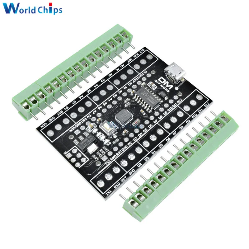 CH340G CH340 Nano V3.0 3 0 ATMEGA328P клеммный модуль плата расширения микроконтроллера Micro USB для
