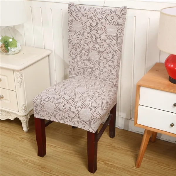 Hyha Floral Letter Dining Chair Cover Spandex Elastic Anti-dirty Slipcovers Protector Stretch Removable Hotel Kitchen Seat Case - Цвет: 21