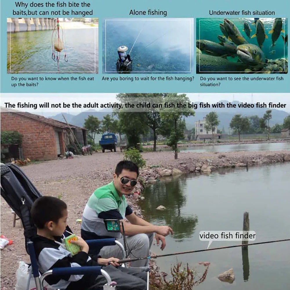 

Visual Fish Finder Fishing Camera HD Night Fishing Waterproof Available Wired Fish Finder 1.25 p45