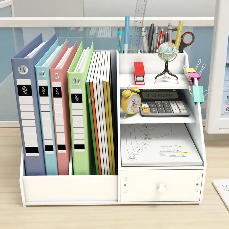 Diy Magazine Organizers Desk Organizer Book Holder Stationery Plastic Storage Stand Shelf Rack Joy Corner
