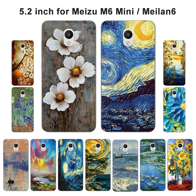 Мягкий ТПУ 5 2 &quotдля Meizu M6 Mini силиконовый чехол для с масляной окраской телефона