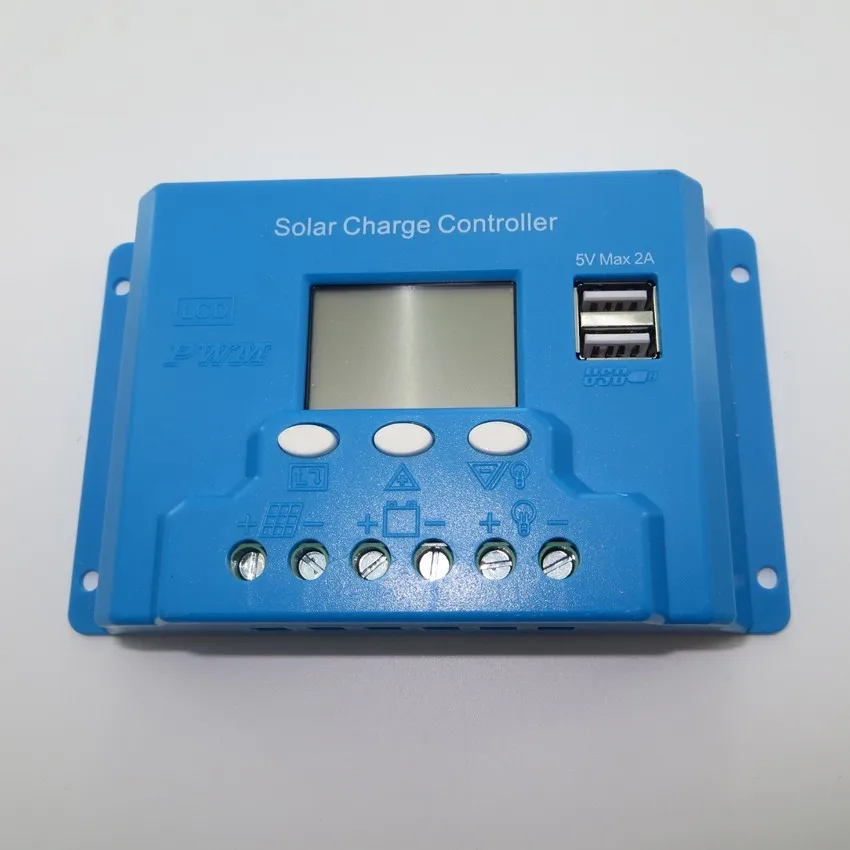 20A Солнечный контроллер заряда ЖК индикаторы дисплей 12 в 24 в авто работа 5 В USB Напряжение Регулируемый