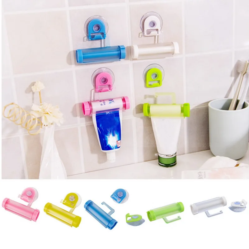 Rolling Squeezer Toothpaste Dispenser Tube Sucker Holder Dental Cream Bathroom Accessories Manual Syringe Dispenser Gadgets