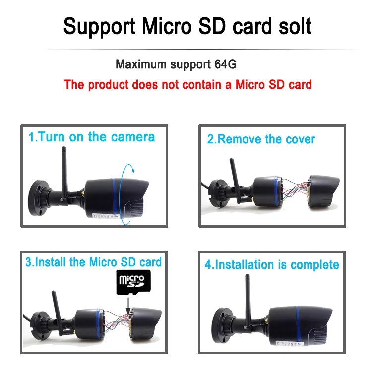 Wi-Fi Камера ip 720 P 960 P 1080 P Поддержка Micro SD слот видеонаблюдения Открытый Водонепроницаемый мини беспроводной Ipcam дома p2p
