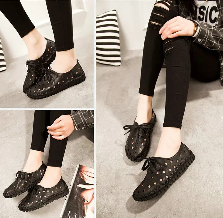 Sneakers Casual Women Flats Shoes Summer Women Hot Authentic Leather Comfortable Shoes For Female Footwear (27)