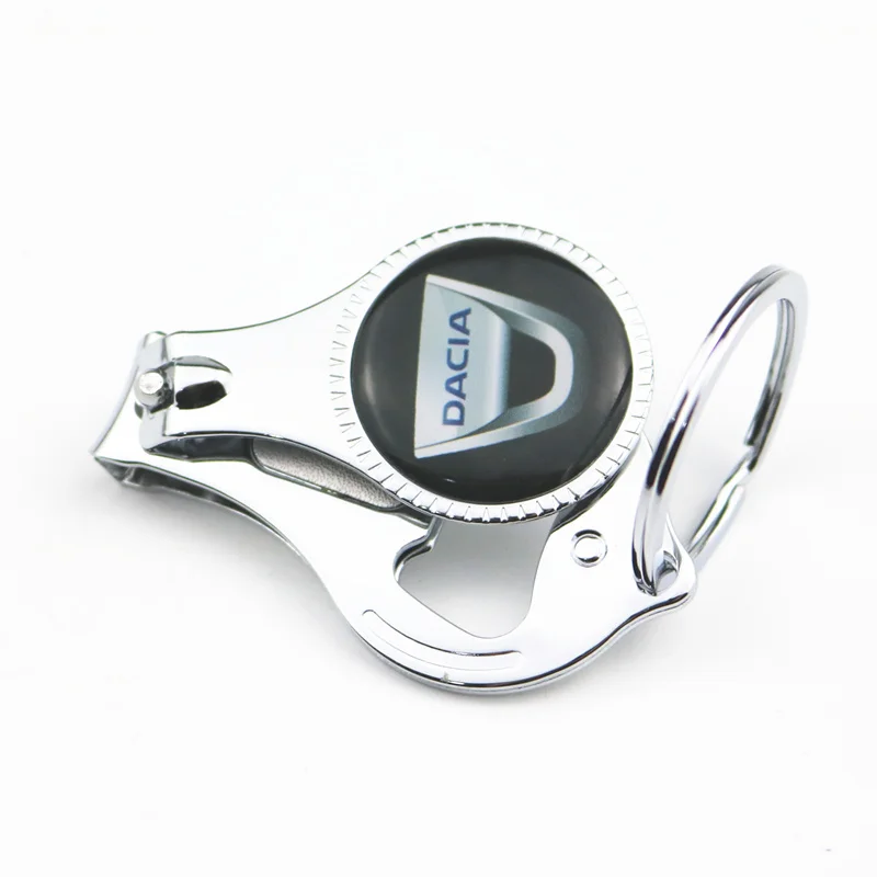 

3D Alloy Multifunctional Car Keyring Emblem Badge Key Ring Chian For Dacia Duster Logan Sandero Lodgy Pads Car Styling