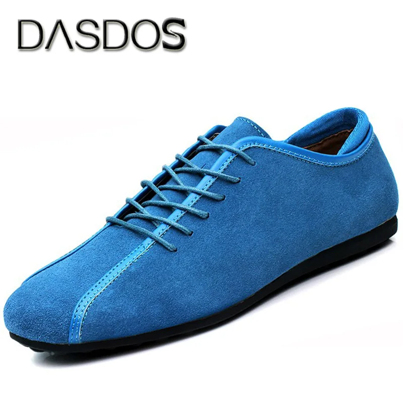

Men Casual Shoes Cow Suede Leather Lace Up Flat Soft Leisure Driving Shoes Design High Quality Comfortable Men Loafers Footwear