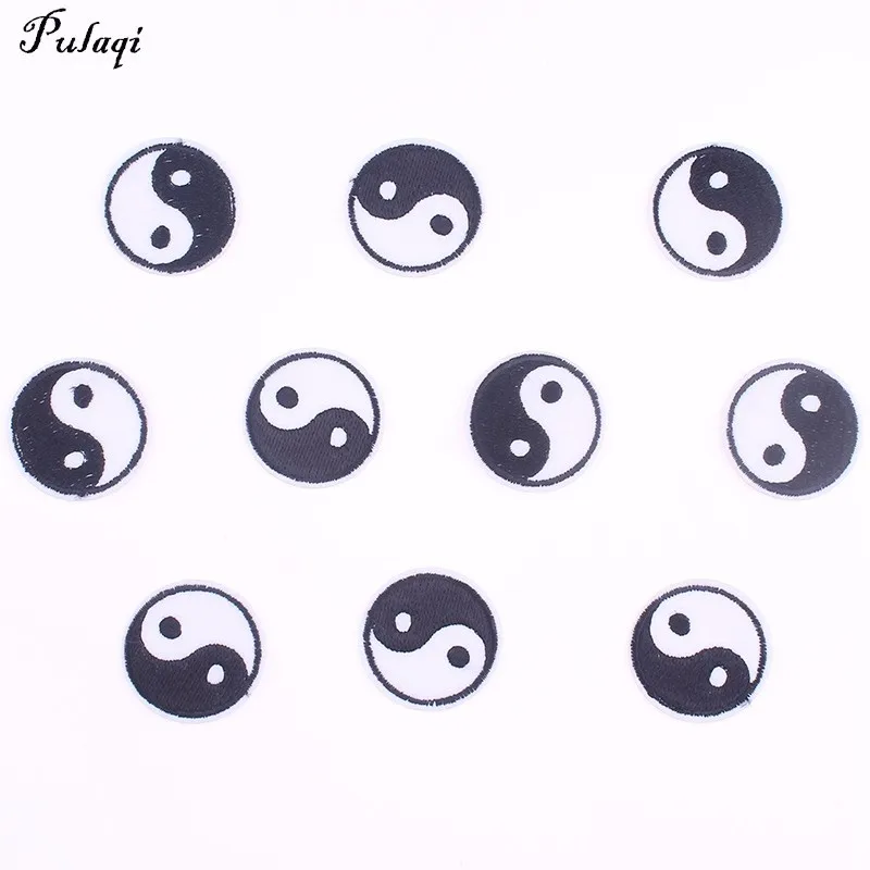 Pulaqi 10 шт./лот мультяшный тайчи пришиваемая утюгом вышитая одежда нашивка для