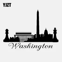 YJZT 16,8 см * 12,5 Вашингтон Skyline здания пейзаж книги по искусству виниловая наклейка автомобиля стикеры черный/серебристый C3-1822