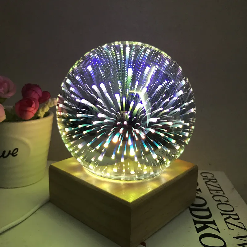 Novedades фейерверк 3D светодиодный ночник проектор красочная новинка атмосферная
