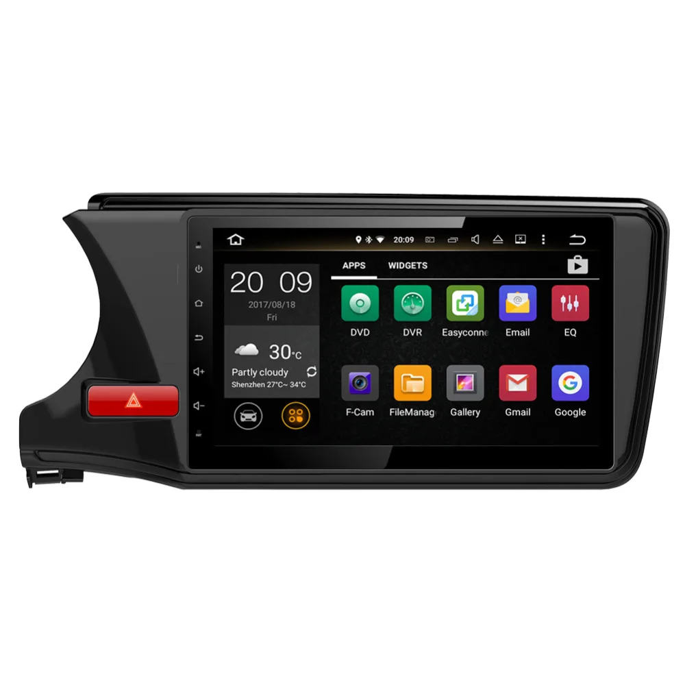 Sale 10.1 Inch 4GB RAM Android IPS Screen Car Video Multimedia Player For Honda City 2014- Left Hand Drive Car GPS Radio Stereo Wifi 4