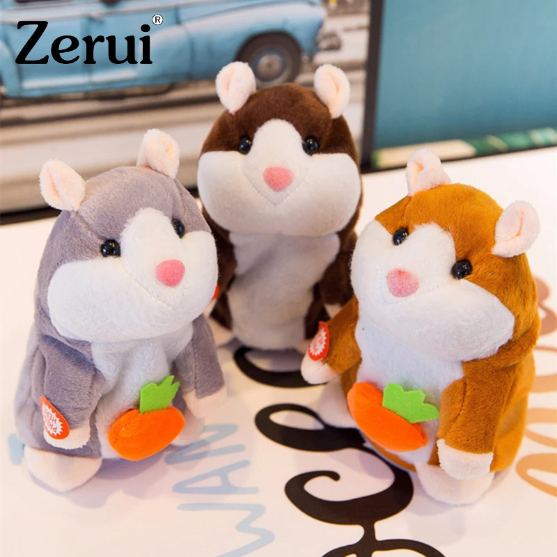 

18cm Talking Hamster Mouse Plush Toy With 72 Songs Speak Talking Sound Record Hamster Stuffed Doll Educational Toy for Kis Gifts
