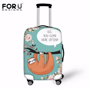 

FORUDESIGNS Sloth Talk Print Fabric Luggage Protective Cover for 18-30inch Trolley Case Suitcase Dust Cover Travel Accessories
