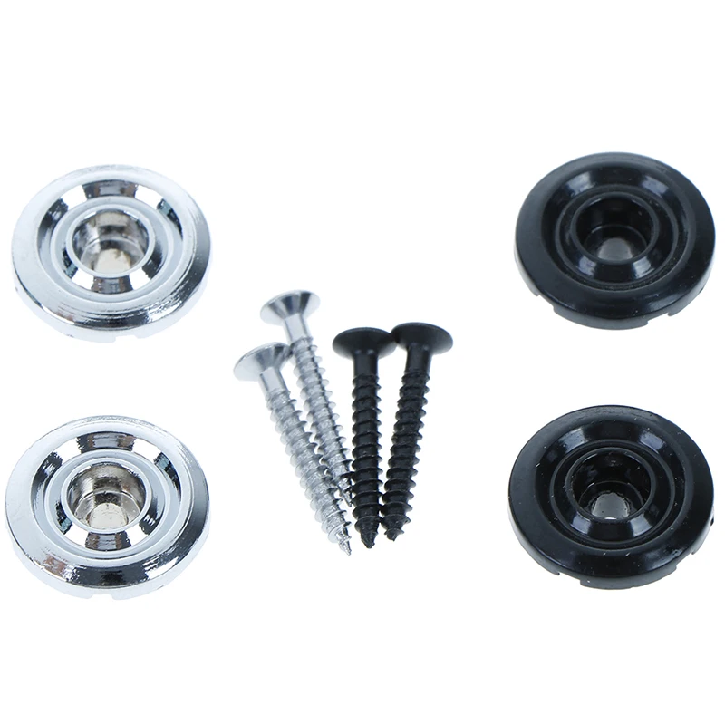 

2Pcs/set Round Chrome Bass Guitar String Tree Retainer Short Shaft Round Bass Guitar String Retainer Tree