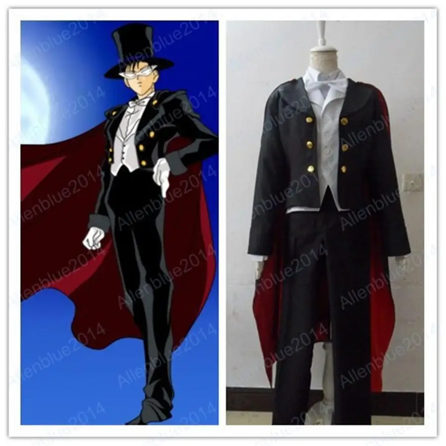 Sailor Moon Tuxedo Mask Chiba Mamoru Cutomized Costume Party Garment Cosplay 