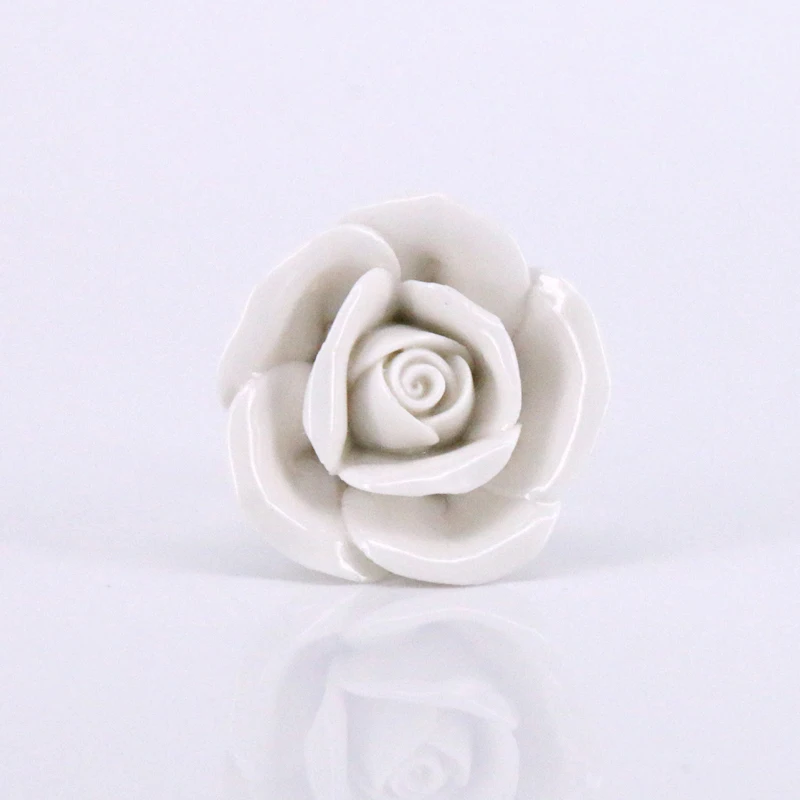Lot de 4 Rose doux en céramique rose design tiroir bouton Home cuisine armoire Poignée 
