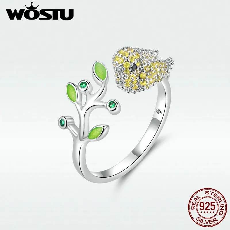 

WOSTU 2019 New Opening Finger Rings Hot Sale Golden Bird Adjustable Ring For Women Making Wedding Engagement Gift BPR002